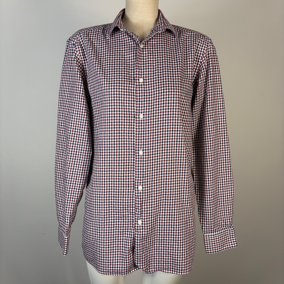 Ben Sherman Other - ❤️Ben Sherman Red Blue Gingham Plaid Button Down Shirt S